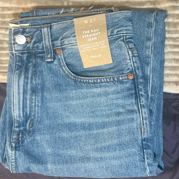 Brand NEW Rail Straight Jean in Reston Madewell size 27 SOLD OUT - Picture 4 of 15